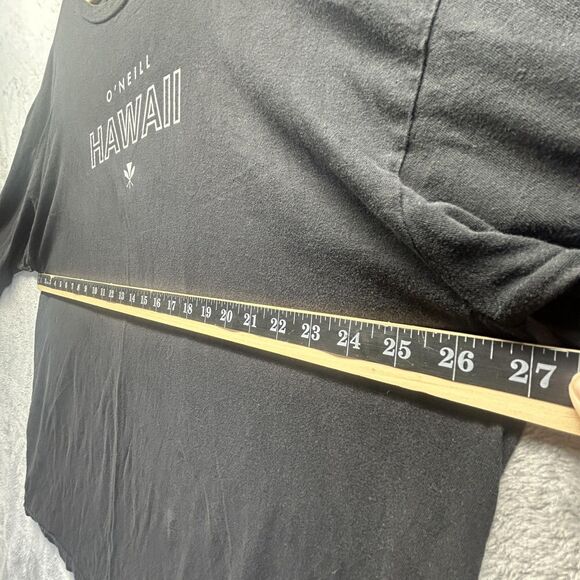 O'Neill Hawaii Shirt Mens 2XL Black Long Sleeve Graphic Surf Travel Tee - Picture 7 of 10